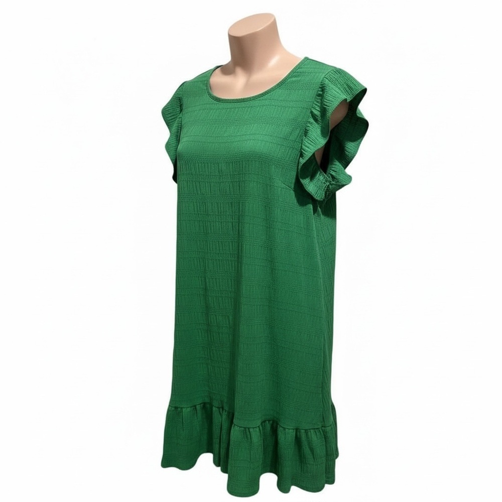 SHEIN Emerald Ruffle Sleeve Mini Dress - Picture 4 of 4
